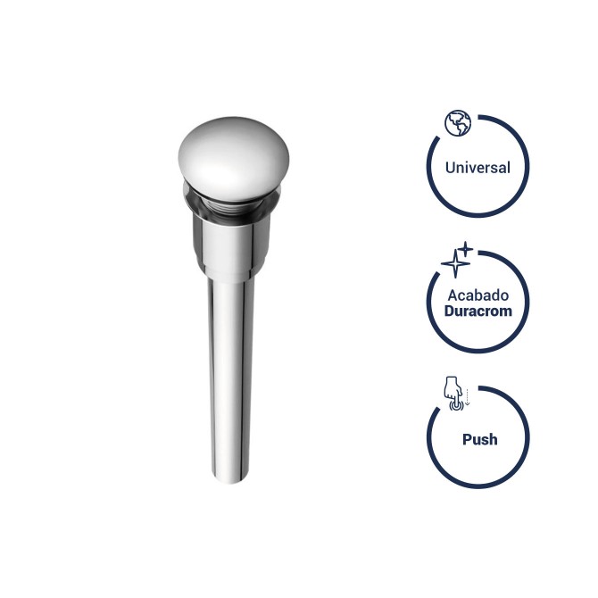 Desagüe de lavatorio tipo push universal 22608000 VAINSA